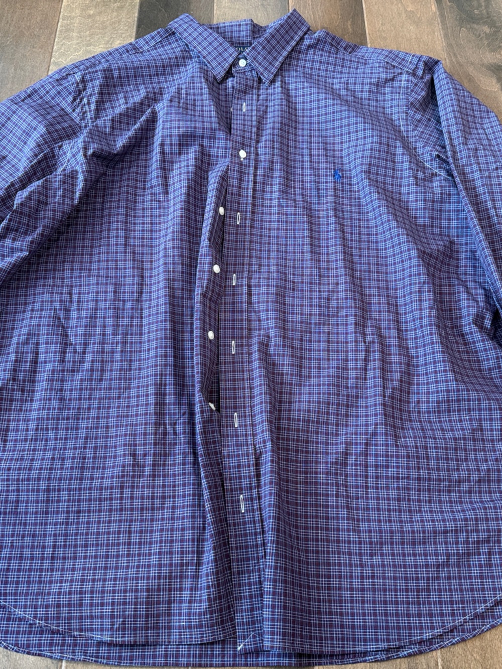 Polo by Ralph Lauren Purple Plaid Button-Down Dress Shirt
